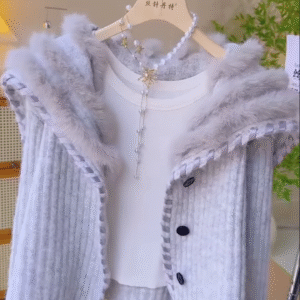 Cozy and Chic Hooded Knit Set