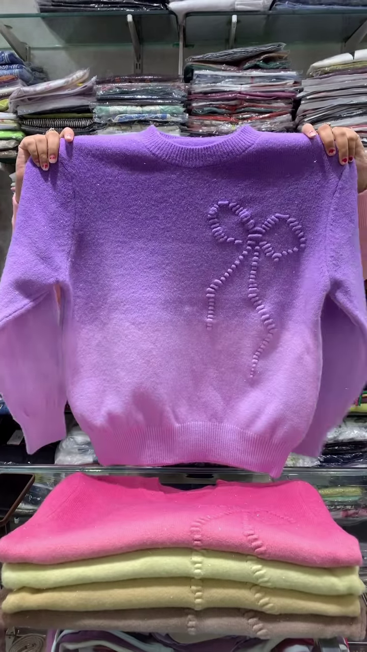 Dreamy Ombre Bow Knit Winter Sweater Collection πβ¨ - Image 5