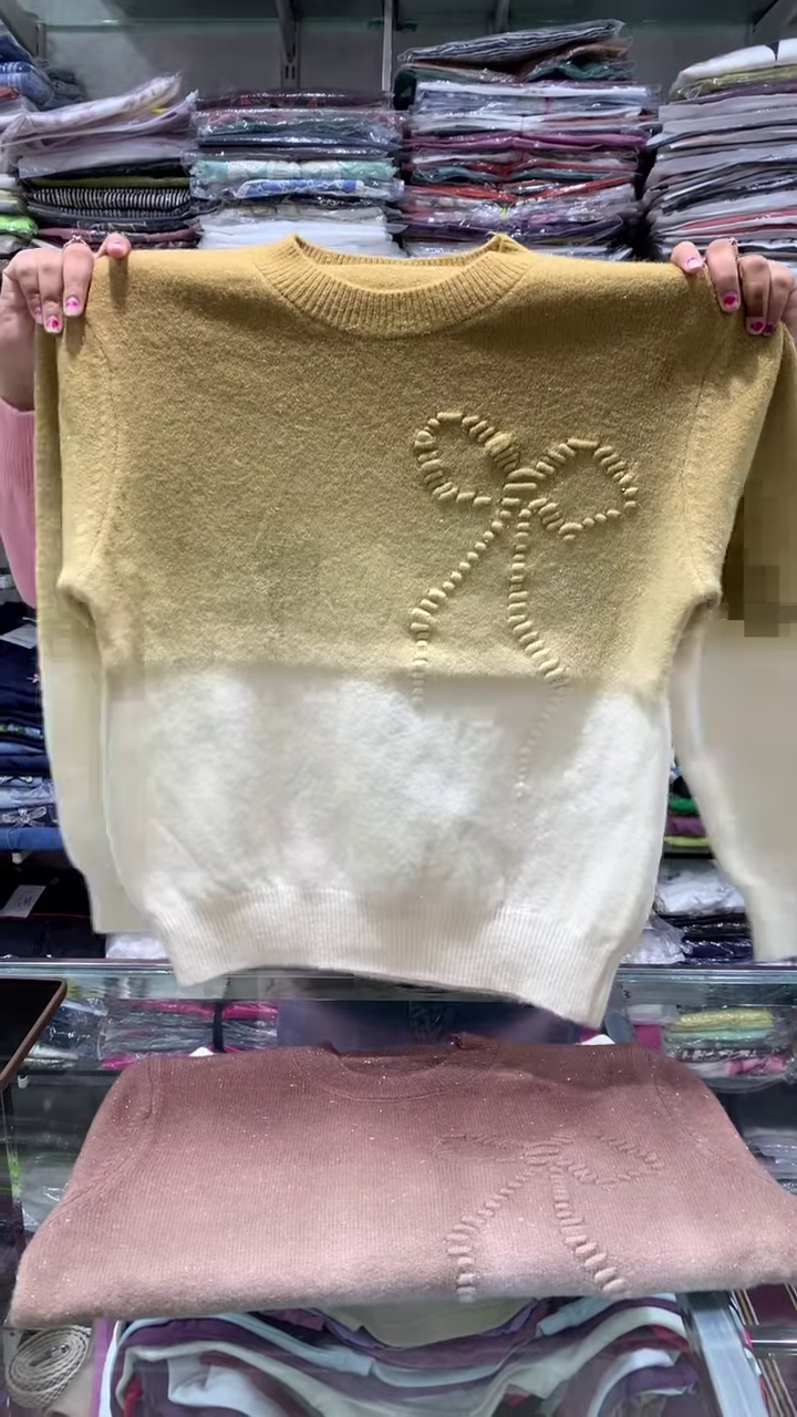 Dreamy Ombre Bow Knit Winter Sweater Collection πβ¨ - Image 3