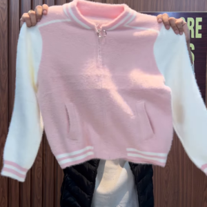 Fuzzy Varsity Zip-Up Winter Jacket Collection 🏆❄️