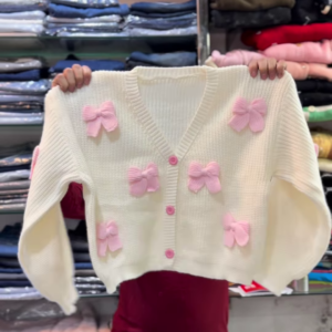 Candy Bow Chunky Knit Cardigan Collection 🎀✨