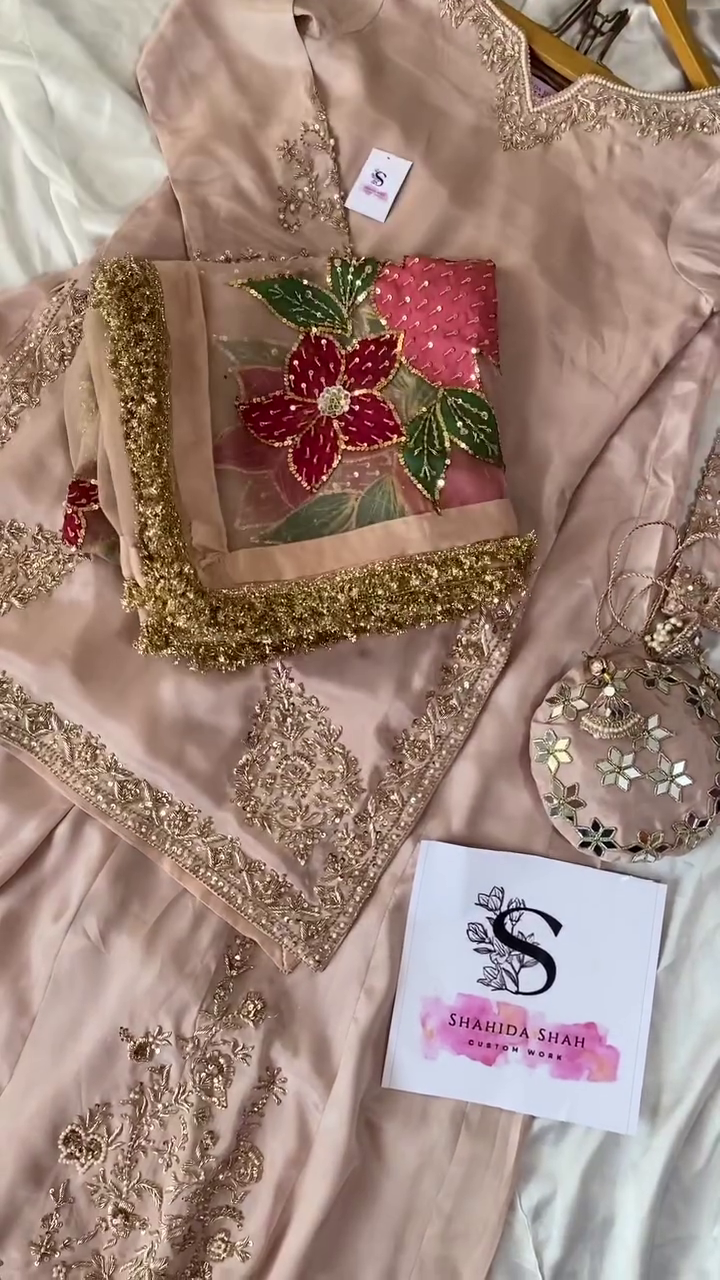 Modern Mauve Pre-Draped Saree Set with Heavily Embroidered Jacket and Coordinating Waist Belt