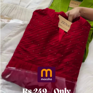 Lime Green V-Neck Tunic with Floral Lace Embroidery