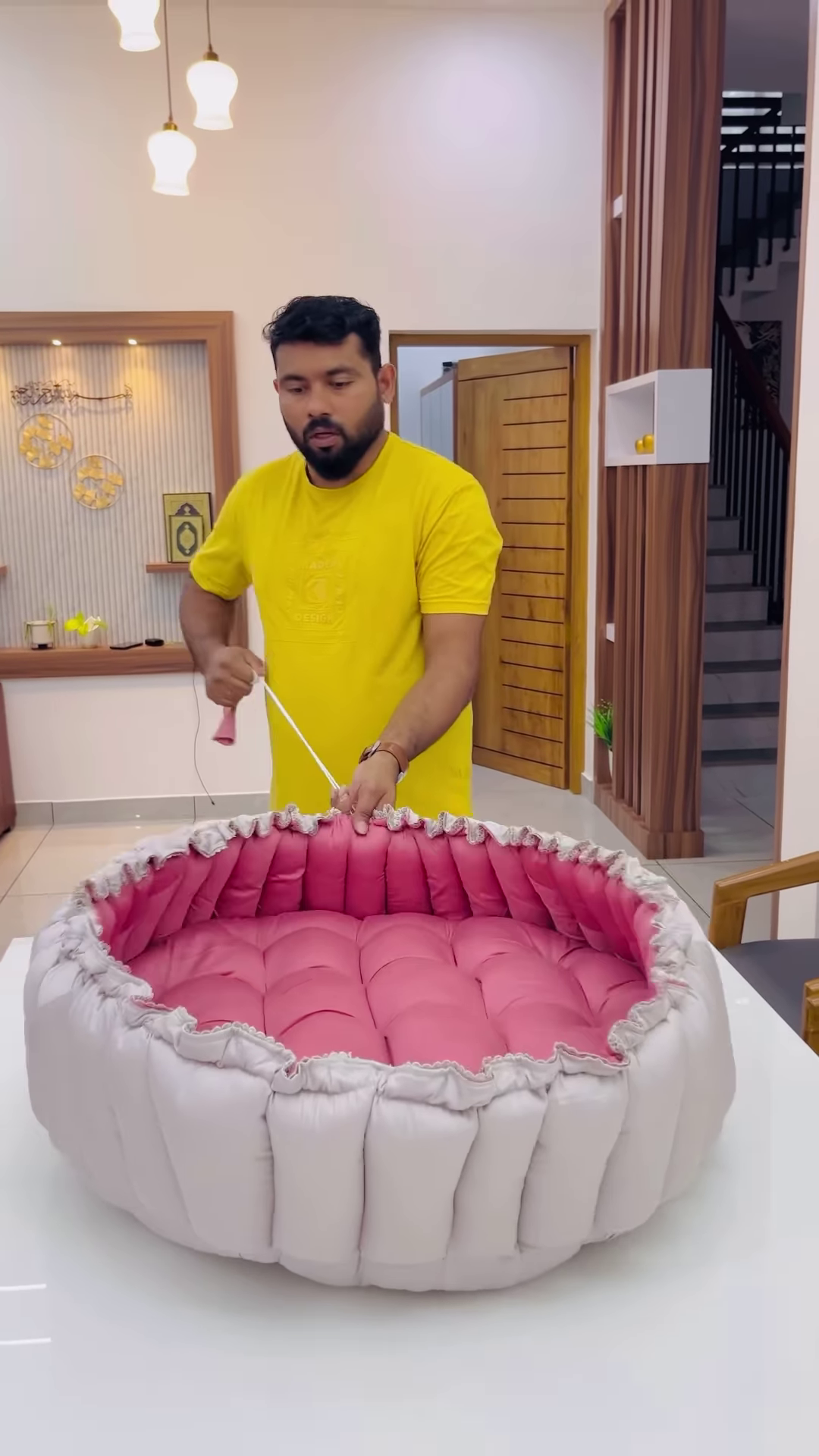 Premium Pink and Grey Quilted Baby Bedding Set with Matching Sleeping Bag and Pillow Accents - Image 3