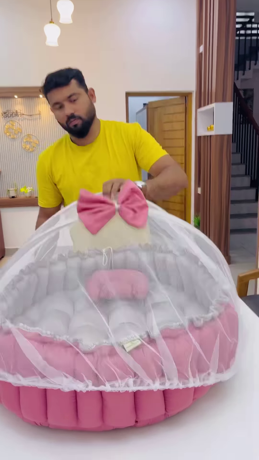 Premium Pink and Grey Quilted Baby Bedding Set with Matching Sleeping Bag and Pillow Accents - Image 2