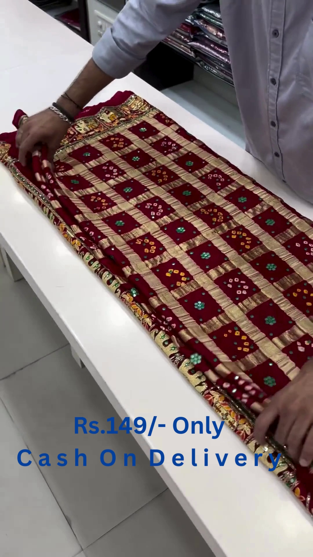 Heritage Maroon Bandhani Silk Saree