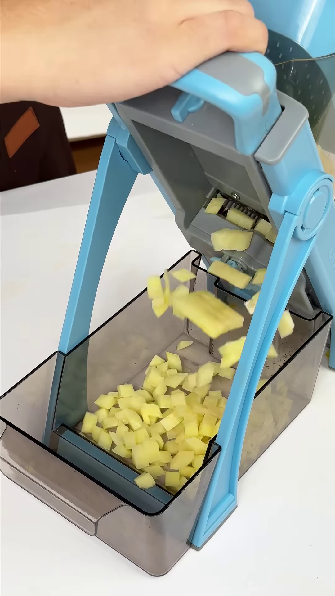 Safe Vertical Mandoline Vegetable Slicer with Container - Image 6