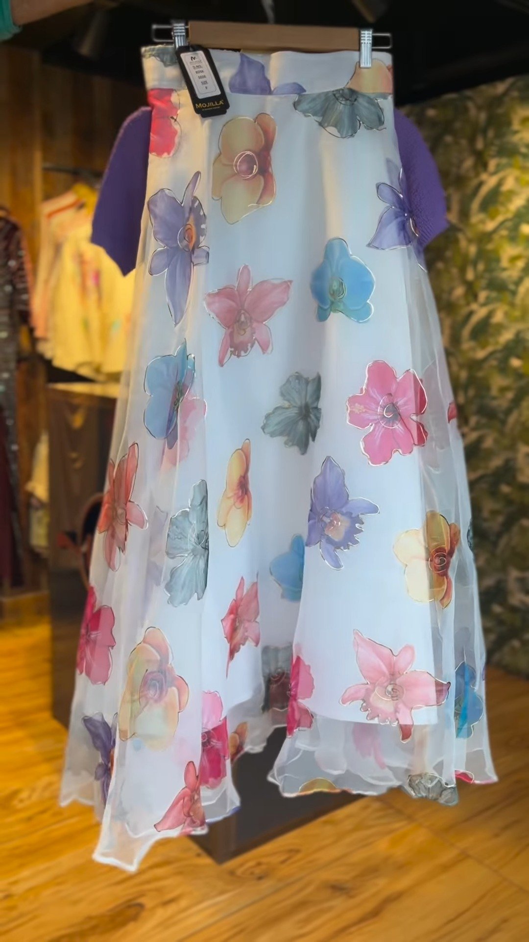 Floral Whisper Organza Skirt & Texture Knit Top Set - Image 2